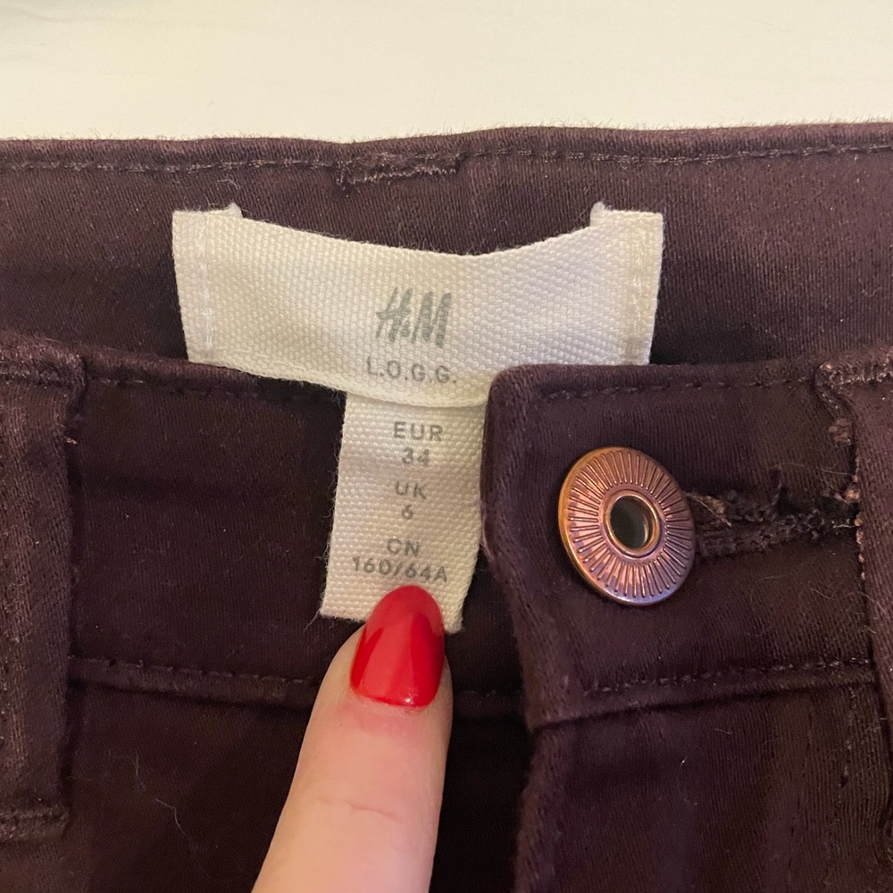 Burgundy Skinny Jeans - Bought in Budapest! - Picture 2 of 5
